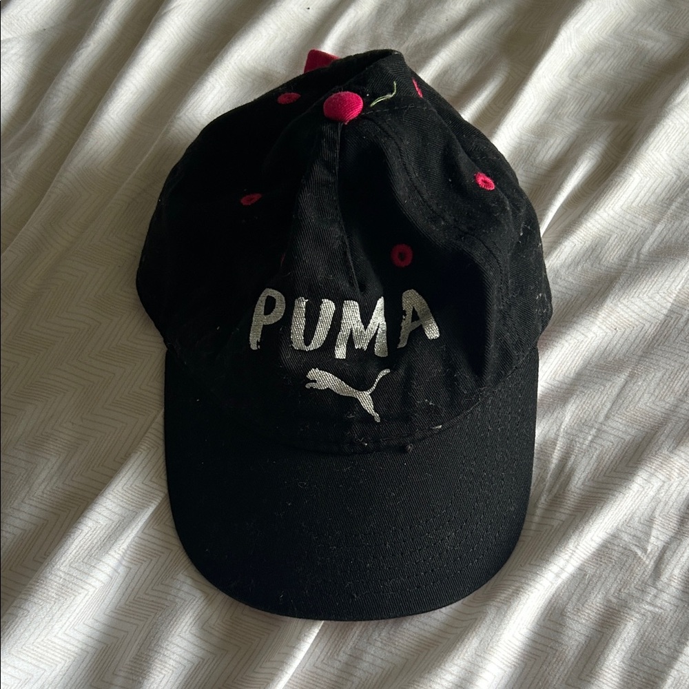 Puma Black Cap with Pink Highlights